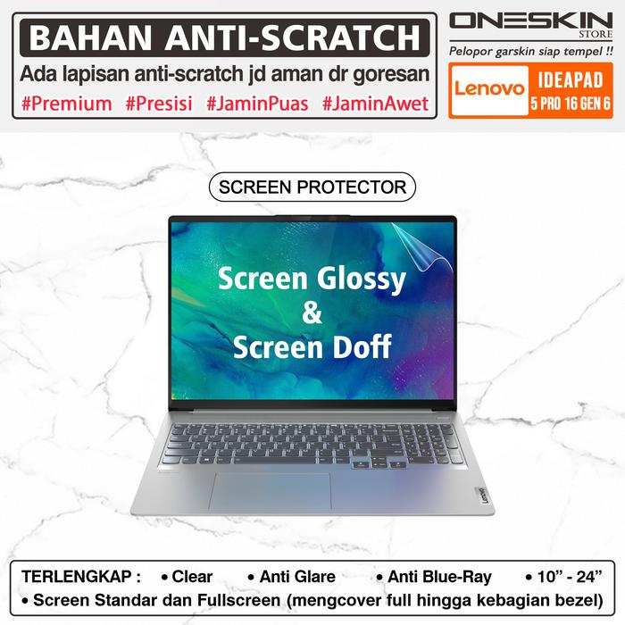 Gambar Pelindung Screen Protector Lenovo IdeaPad Slim 5 5i Pro-16 16ACH6 Doff - Screen Glossy dari Oneskin Store Indonesia undefined Tokopedia