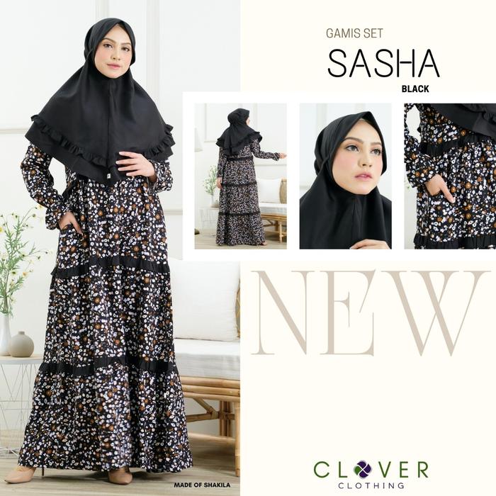 Gambar Gamis Muslimah Terbaru Clover Clothing Gamis Set Sasha - Black, S dari Griya Muslim Amanah 2 undefined Tokopedia