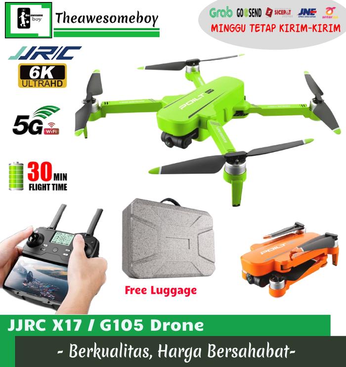 Gambar JJRC X17 / G105 Wifi 5G GPS Drone Foldable FPV 6K 2 Axys Gymbal Camera - Hijau, 1 battery dari theawesomeboy undefined Tokopedia