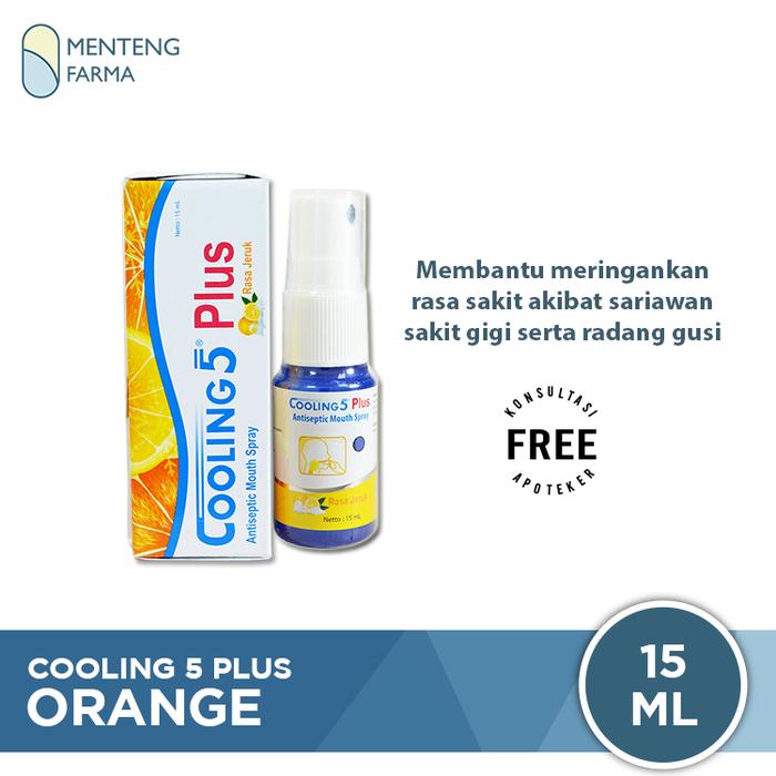 Gambar Cooling 5 Plus Orange - Obat Sariawan, Sakit Tenggorokan, Radang Gusi dari Menteng Farma undefined Tokopedia