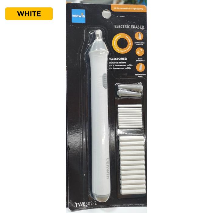 Gambar Penghapus Pensil Elektrik Otomatis Electric Eraser Refill Tenwin - Eraser White dari Tokuin undefined Tokopedia