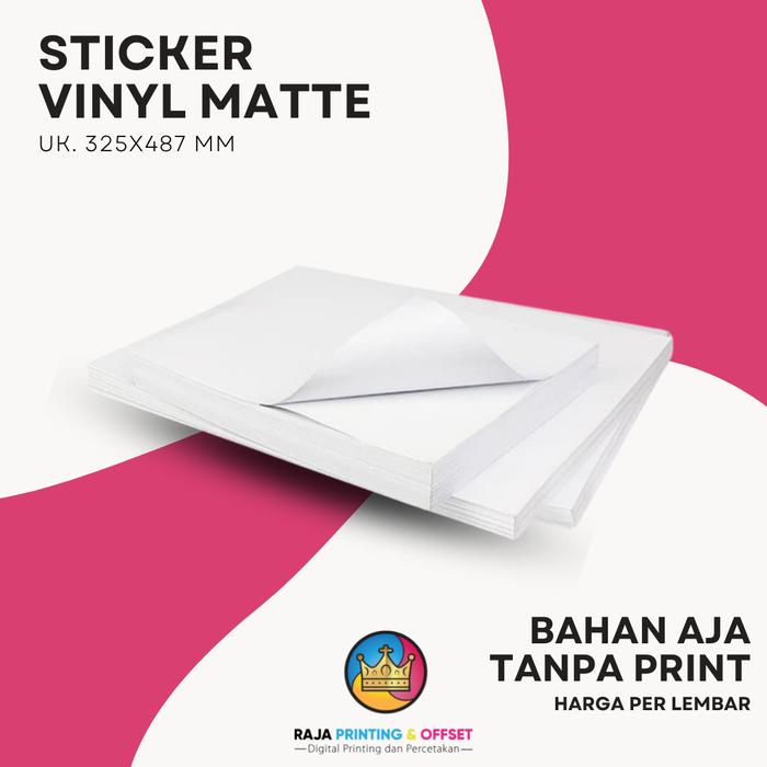Gambar STICKER STIKER A3+ BAHAN VINYL GLOSSY MATTE Uk. 325x487 mm TANPA PRINT - Vinyl Matte dari RAJA PRINTING DAN OFFSET undefined Tokopedia