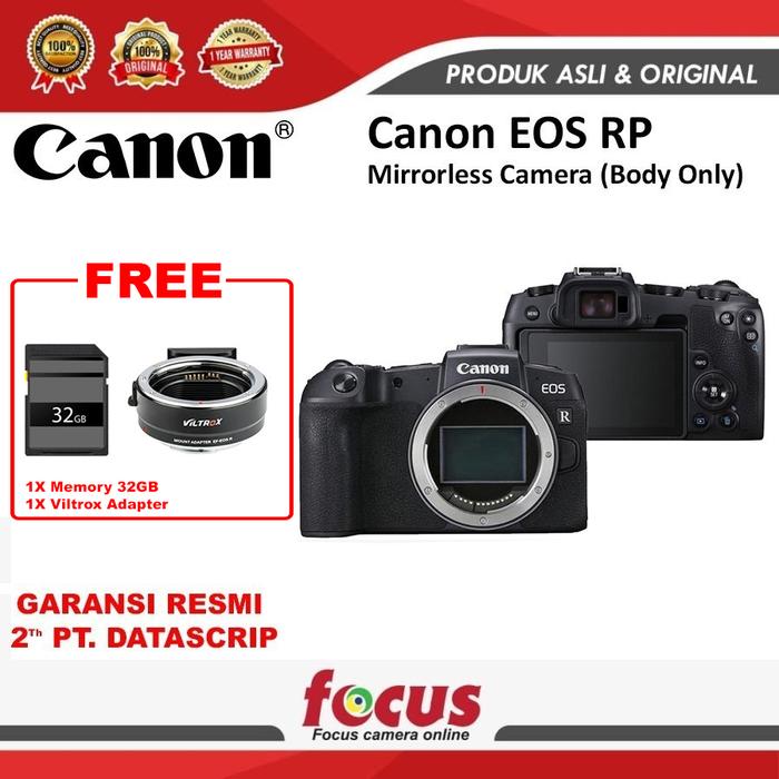 Jual Canon EOS RP Mirrorless Camera Body Only Garansi Resmi
