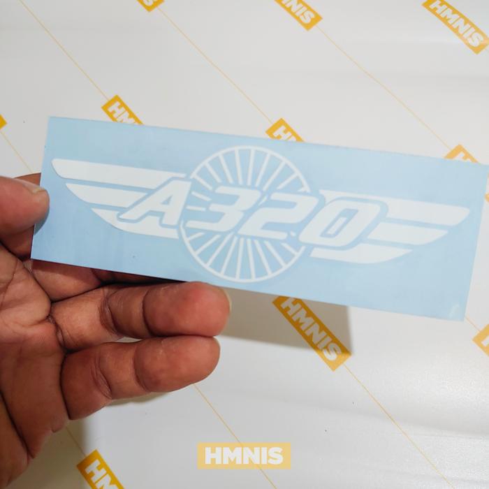 Gambar Sticker A320, Sticker Airbus 320, Sticker Logo Airbus A320 - Putih, Small 12x4 cm dari HMNIS undefined Tokopedia