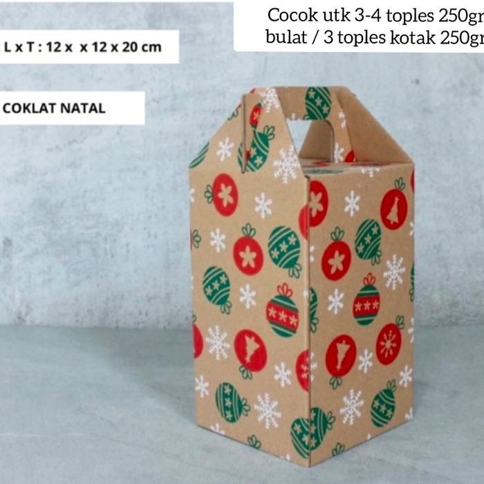 Gambar Cookies Box Natal 2 Toples 500gr 250gr Box Natal 3 toples 500gr 250gr - 12x12x20cm dari CHEAPPY RAASHOPZ undefined Tokopedia