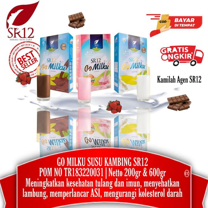 Gambar NEW PRODUCT! Go Milku SR12 susu kambing etawa untuk kesehatan tulang - Vanila dari Kamilah Agen SR12 Tangerang undefined Tokopedia