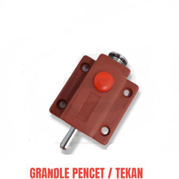 Gambar Grendel PENCET/TEKAN Pintu Lemari - Cokelat dari DINAR HARDWARE undefined Tokopedia