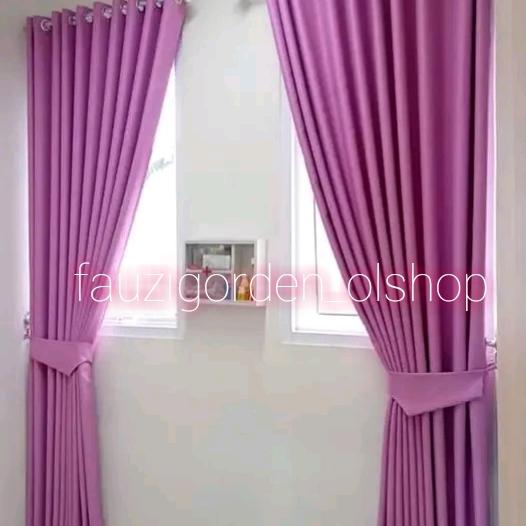 Gambar gorden minimalis/hordeng smokring L.140 x T. 200cm. tirai - pink, L.140 x T.230cm dari fauzigorden_olshop undefined Tokopedia