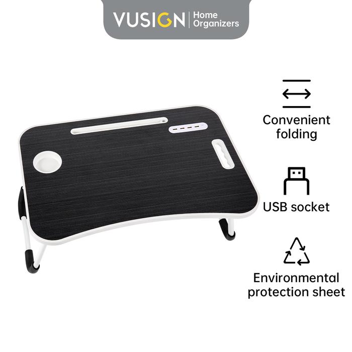 Gambar Vusign Folding Table Meja Laptop Belajar Lipat Portable Port USB VS861 - Hitam dari Vusign Indonesia undefined Tokopedia