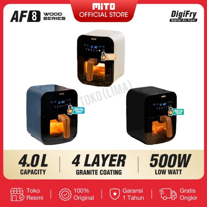 Gambar Air Fryer Mito AF 8 Transparan Low Watt Airfryer Mitochiba AF8 Crystal - KADO EXTRA dari Toko Lima_NEW undefined Tokopedia