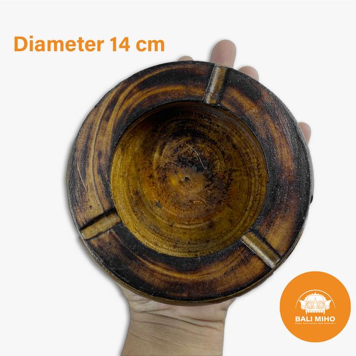 Gambar Asbak Kayu Ukir Tulisan Bali - Asbak Bali - Asbak Kayu - Asbak Rokok - Diameter 14 cm dari Bali Miho undefined Tokopedia