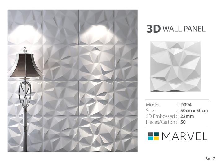 Gambar Wallpaper PVC Motif Panel Kotak / Wallpanel PVC 3D - D094 dari Unique Carpet & Decoration undefined Tokopedia