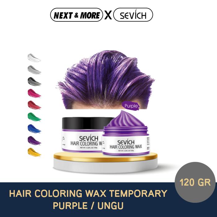 Gambar Hair Styling Gel Pomade Wax Rambut Pria Clay Sevich Temporary Purple dari NextAndMore undefined Tokopedia