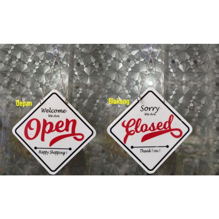 Gambar Custom Open Close Pintu | Papan Open Close | Buka Tutup Akrilik - DESAIN 7, 30x30cm dari Auracomm undefined Tokopedia