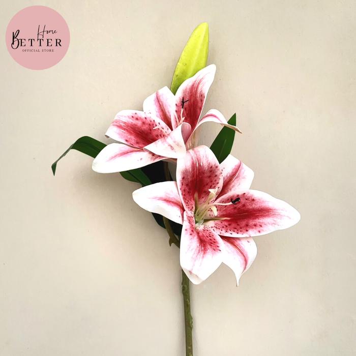 Gambar Better Home Bunga Lily Palsu Flower Artifical Plastik Home Dekorasi - Pink dari Better Home undefined Tokopedia