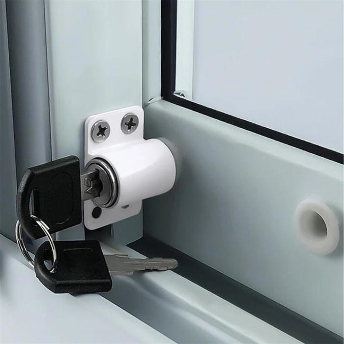 Gambar Kunci Jendela Geser Aluminium Sliding Window Door Lock Pengaman Anak - Putih dari FunToys711 undefined Tokopedia