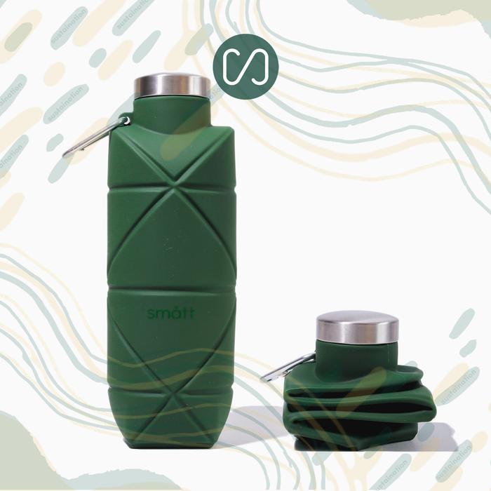 Gambar Smatt Origami Bottle - Botol Minum Lipat Tahan Panas dan Dingin - Midnight Green dari Sustaination undefined Tokopedia