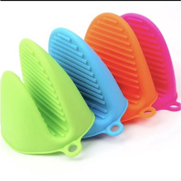 Gambar Sarung Tangan Silikon Anti Panas Penjepit Pegangan Panci Karet Jepitan - Pink dari MyLittle House undefined Tokopedia