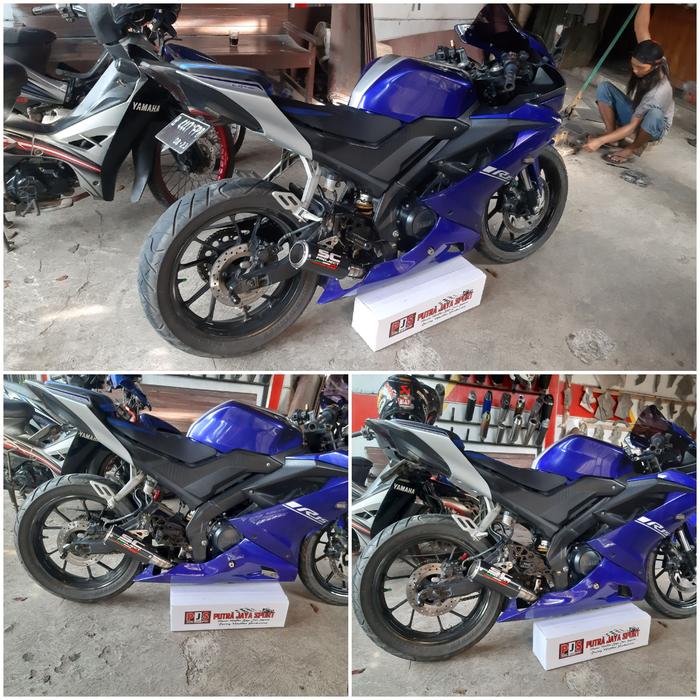 Gambar knalpot sc for R15 v3,cbr 150,New cb,gsx dll full system pnp dari Putra Jaya Sport Kab. Purbalingga Tokopedia