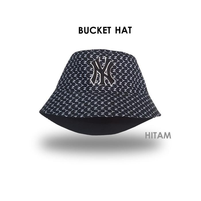 Gambar TOPI BUCKET NY BOLAK BALIK / TOPI BUCKET DEWASA BORDIR NY - Hitam dari Rightbrain Project undefined Tokopedia