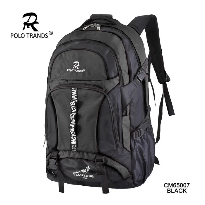 Gambar Tas Gunung Polo Trands CM65005-Hiking Adventure - 65007-BLACK dari Polo Trands undefined Tokopedia