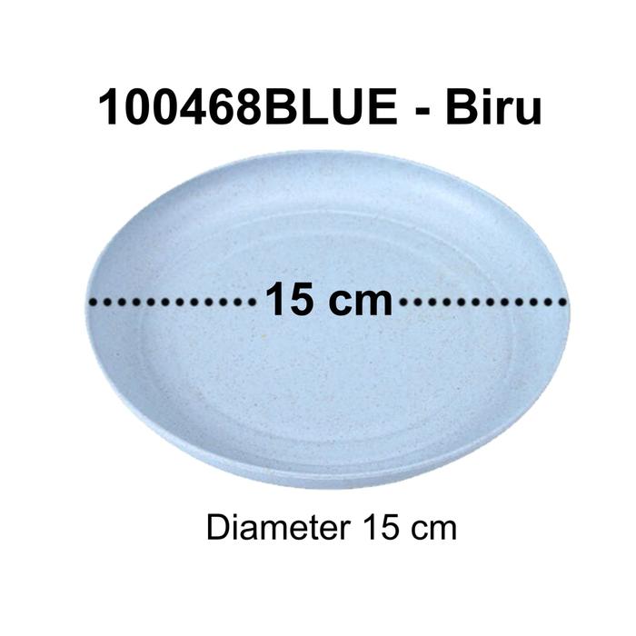 Gambar Piring Makan Saji Bahan Jerami Wheat Straw Dinner Plate - 100468BLUE dari Home Living Stuff_NEW undefined Tokopedia