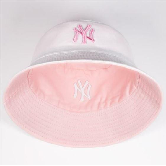 Gambar TOPI BUCKET NY BOLAK BALIK / TOPI BUCKET DEWASA BORDIR NY - Pink-Putih dari Rightbrain Project undefined Tokopedia