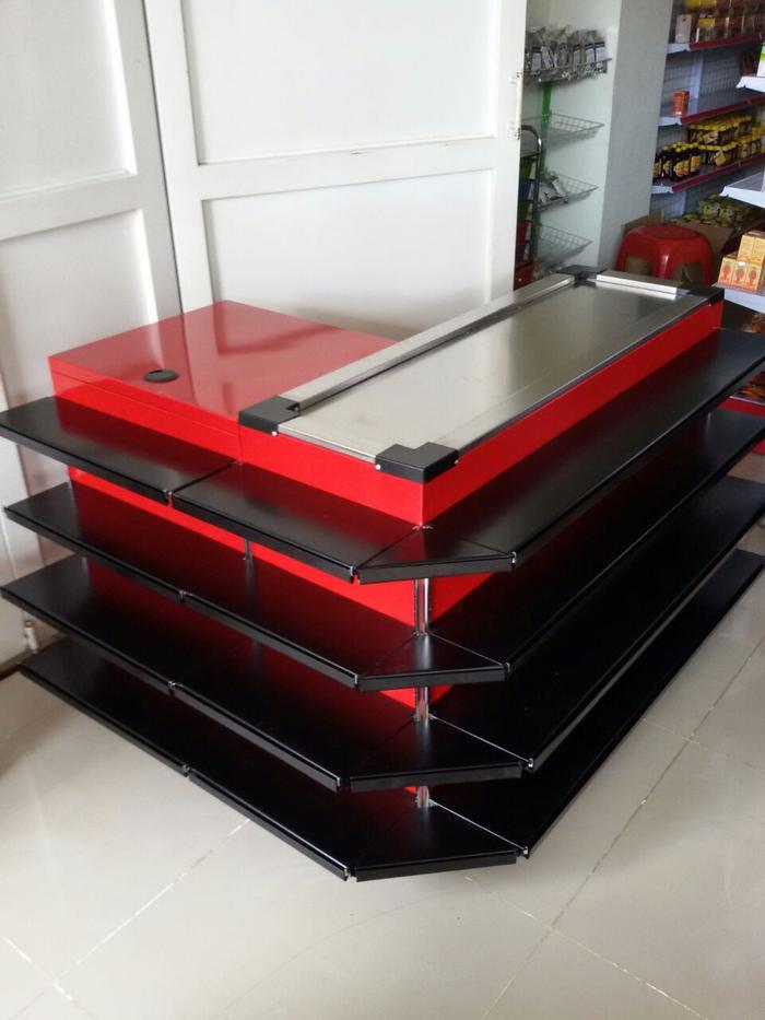Gambar Meja Kasir Display Minimarket Shelving - PANJANG 120CM dari Mustika Rak Gudang & Market undefined Tokopedia