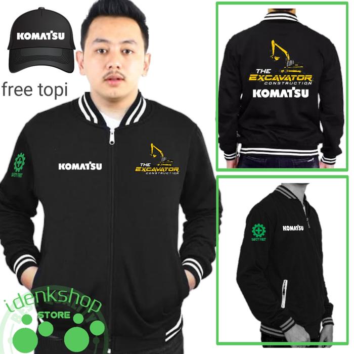 Gambar jaket baseball sablon Komatsu the excavator Komatsu + free topi - Hitam, M dari ldenkshop store undefined Tokopedia