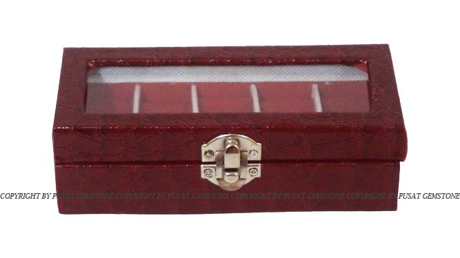 Gambar Kotak Cincin Batu Permata Box Kaca Isi 10 Premium - Merah dari Pusat Gemstone undefined Tokopedia