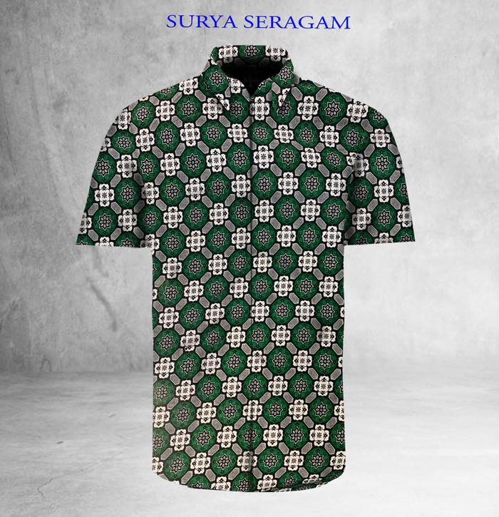 Gambar Batik Seragam Sekolah Motif Bunga Matahari SMP - lengan pendek dari Surya Seragam undefined Tokopedia