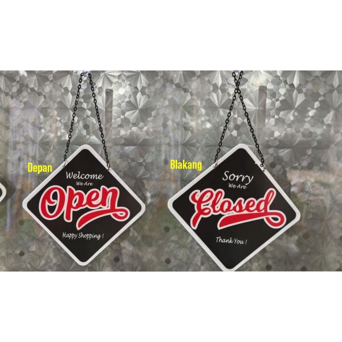 Gambar Custom Open Close Pintu | Papan Open Close | Buka Tutup Akrilik - DESAIN 5, 10x10cm dari Auracomm undefined Tokopedia