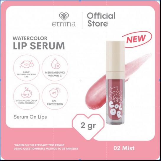 Gambar EMINA Water Color Lip Serum 2g | Lip Serum EMINA - 04. Haze dari jselectiv by JHON Putra Kosmetik undefined 5 Tokopedia