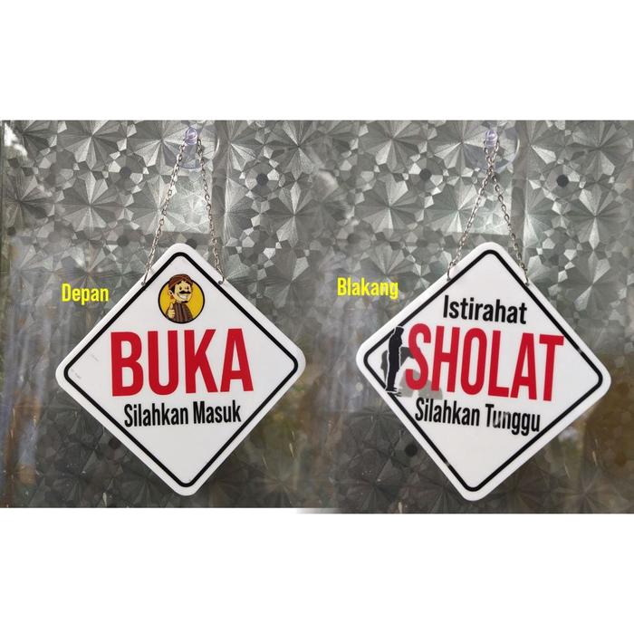 Gambar Custom Open Close Pintu | Papan Open Close | Buka Tutup Akrilik - DESAIN 6, 30x30cm dari Auracomm undefined Tokopedia