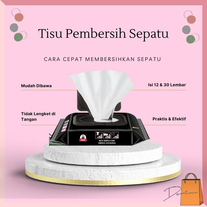 Gambar Tisu Basah Pembersih Sepatu Quick Wipes Shoe Cleaner Tissue Shoe Wet - 12 Piecse/Pack dari DemiMu undefined Tokopedia