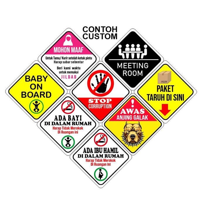 Gambar Custom Open Close Pintu | Papan Open Close | Buka Tutup Akrilik - CUSTOM, 10x10cm dari Auracomm undefined Tokopedia