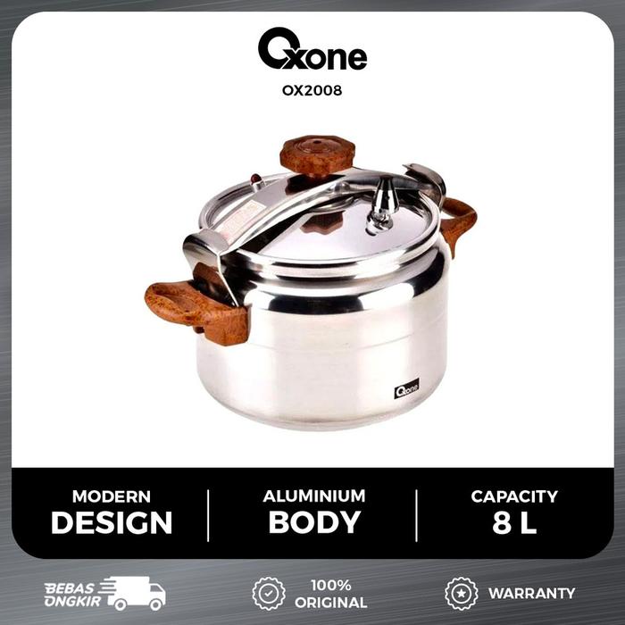 Gambar Panci Presto Oxone OX 2008 8 Liter Alupress Oxone 2008 Pressure Cooker - PACKING KAYU dari Toko Lima_NEW undefined Tokopedia