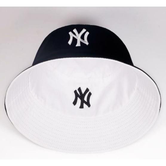Gambar TOPI BUCKET NY BOLAK BALIK / TOPI BUCKET DEWASA BORDIR NY - Putih-Hitam dari Rightbrain Project undefined Tokopedia
