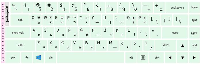 Gambar Part 2 Ganti huruf stiker keyboard hangeul - korea - oh cute sticker - 14-korea, colorful dari Oh Cute undefined Tokopedia