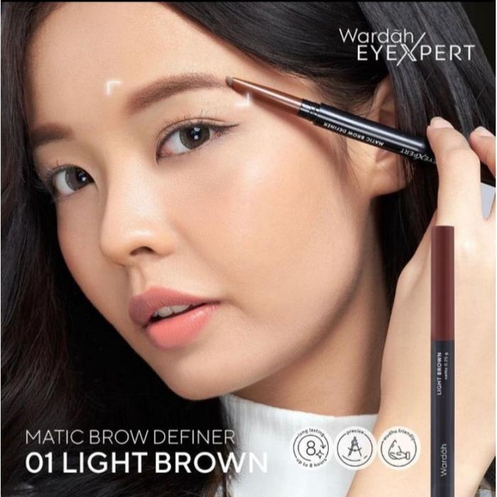 Gambar WARDAH EYE EXPERT MATIC BROW DEFINER/pencil alis matic - 01 Light brown dari Benkay_store undefined Tokopedia