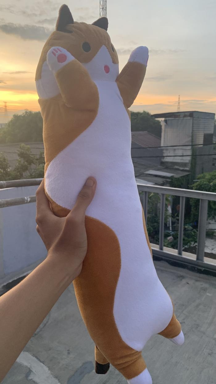 Gambar Boneka Guling Karakter Kucing Panjang - Coklat dari Wonogiri Olshop undefined Tokopedia