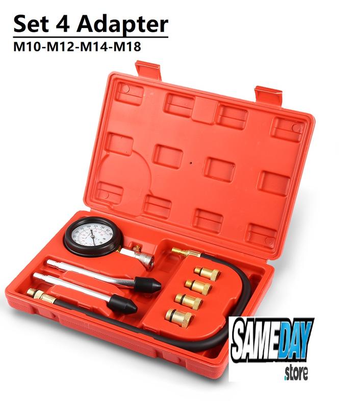 Gambar Tester Kompresi Silinder Pengukur Tekanan G324 Cylinder Compression - B. Set 4Adapter dari PerkakasInAja undefined Tokopedia