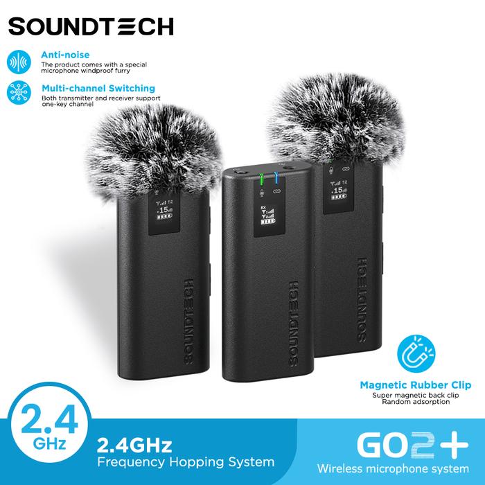 Soundtech Mic Jual SOUNDTECH GO2 - 2.4Ghz Wireless Microphone System with LCD Display ...