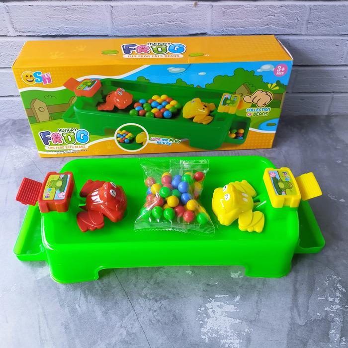 Gambar MAINAN HUNGRY FROG EAT BEANS BOARD GAME 3player - 2player mainan seru - 2player dari velvetshop undefined Tokopedia