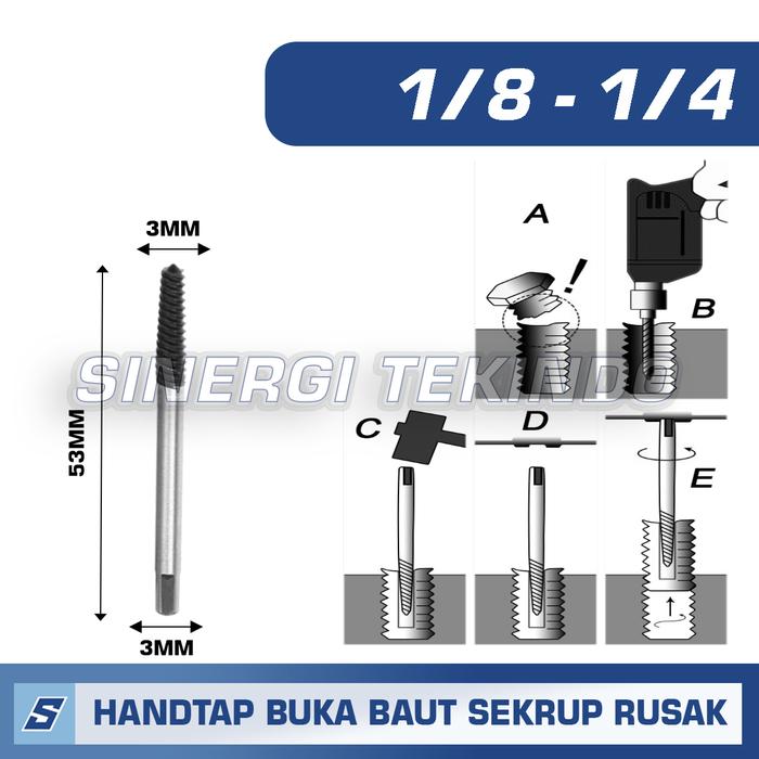 Gambar Alat Pembuka Baut Dol Rusak Mata Obeng Patah Hand Tap Balik Skrup E dari SINERGITEKINDO undefined Tokopedia