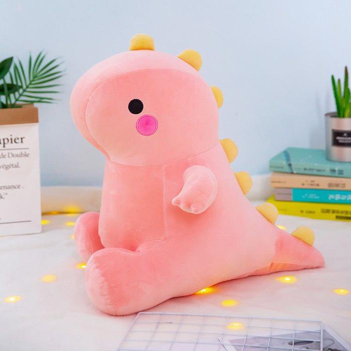 Gambar Boneka Trex 50 cm Boneka Dino 50cm Berbahan impor velboa kualitas Prem - Pink, XL50cm dari R&RBoneka undefined Tokopedia