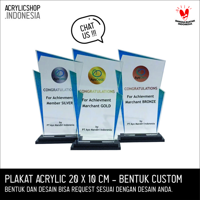 Gambar Plakat Custom Acrylic / Box Plakat Akrilik / Plakat 20x10cm Box Bludru - Plakat Saja dari acrylicshopindonesia undefined Tokopedia