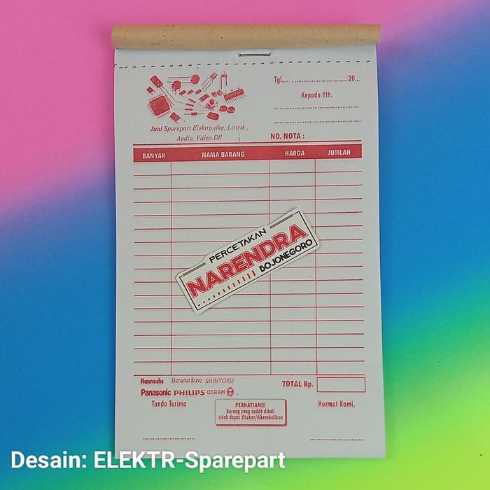 Gambar Nota Servis Elektronik 1 2 ply Ready Stok. Nota Bon Kosongan - Toko Elektronik, 1 Ply dari Percetakan Narendra undefined Tokopedia
