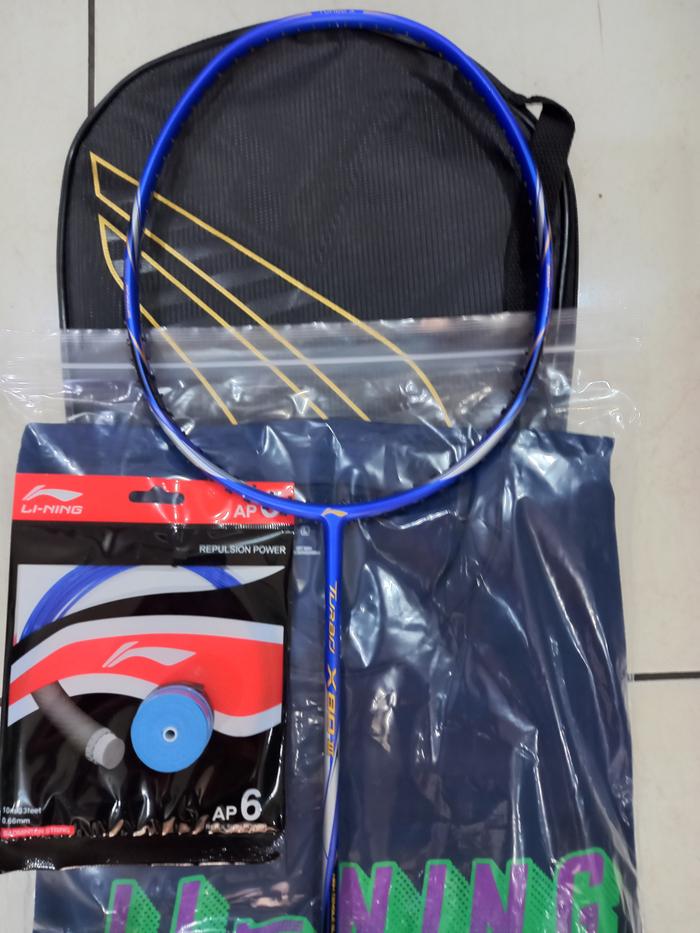 Gambar Original Lining Turbo X Raket Badminton Raket Bulutangkis Lining - X80 Blue dari WarungOlahraga undefined Tokopedia