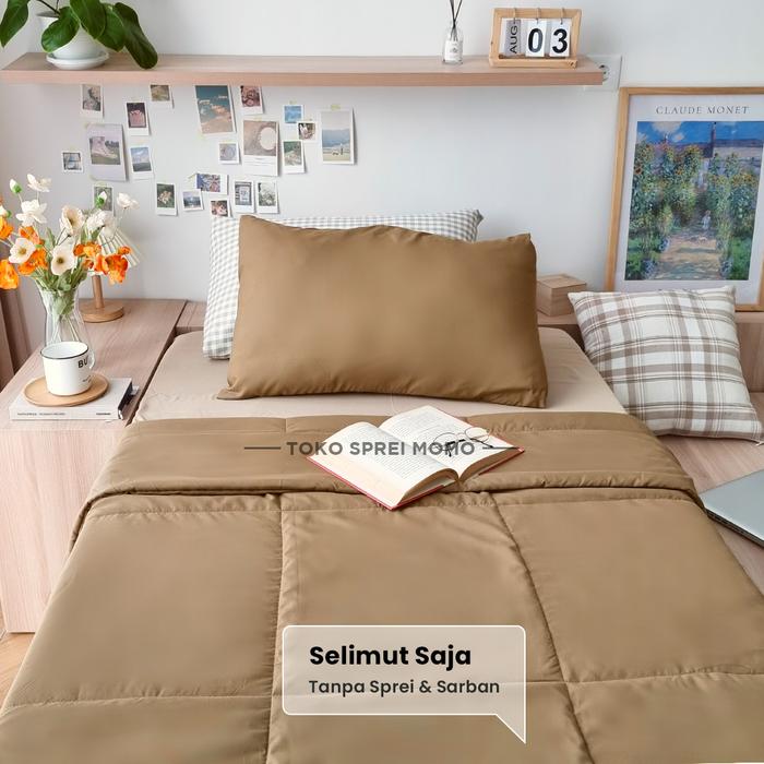 Gambar Bedcover Tipis / Selimut - Size Single - Bahan Microtex - Seri 01 - Boulder, Ekonomis115x210 dari Sprei Momo undefined Tokopedia